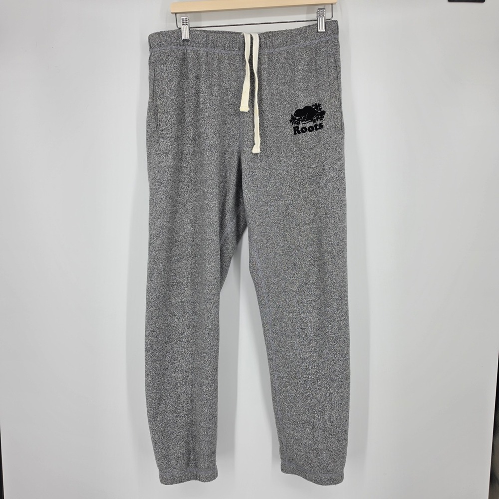 Roots Salt Pepper Sweatpants Medium Gray Marled Athleisure Joggers